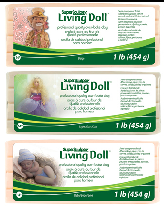 Sculpey Super Living Doll Clay 1 Pound Light