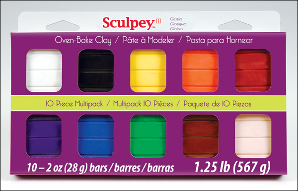 Sculpey III Polymer Clay Classic Collection, 10-Pack